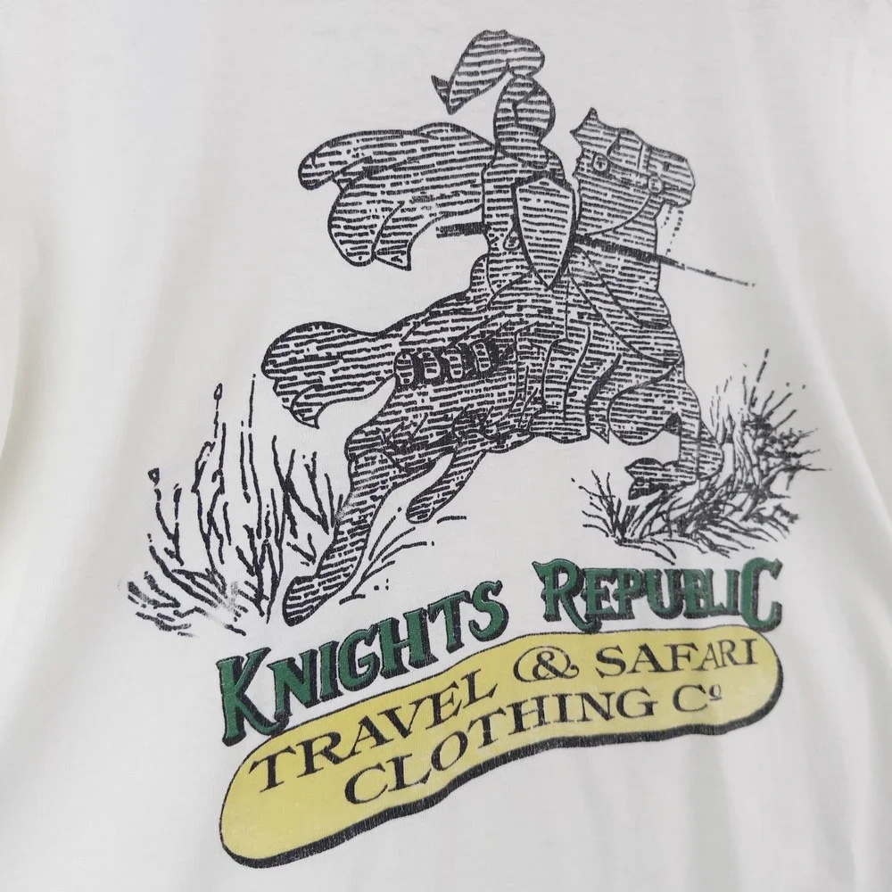 80's Vtg Knights (Banana) Republic Parody Graphic T-Shirt XL Single Stitch USA